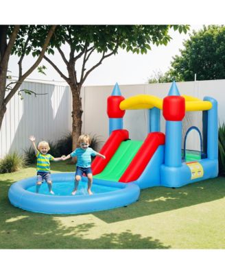 Inflatable Bounce House, 4 in 1 Bouncy Castle with Blower, Multicolor