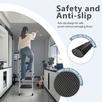  (8 ft. Reach), 300 lb. Load Capacity 5.2 ft. Steel Folding 5 Step Ladder