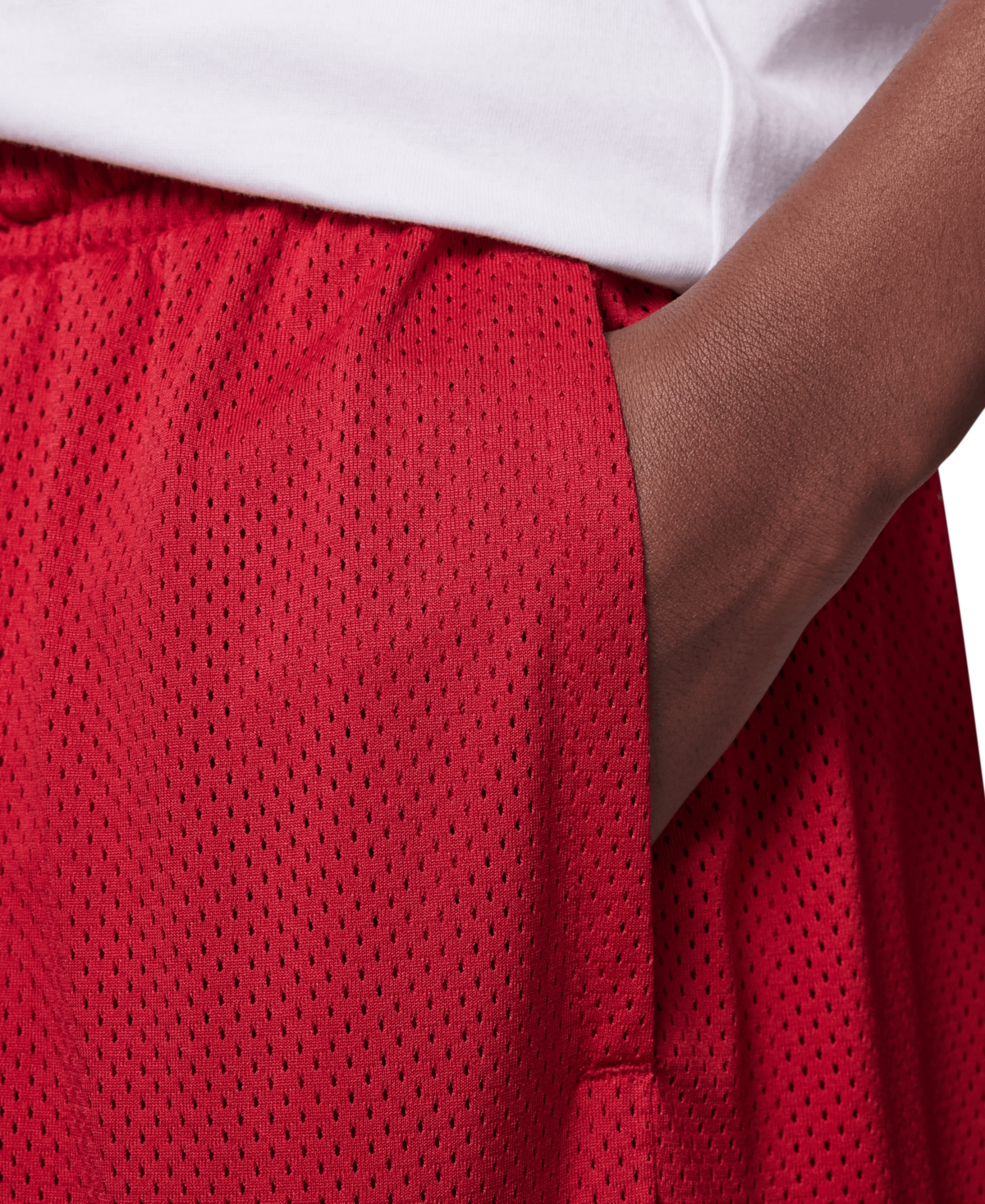Jordan Big Boys Mj Baseline Mesh Shorts In Gym Red