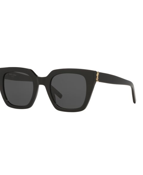 Женские солнцезащитные очки Saint Laurent Large Sunglasses, SL M143 YS000644, цвет: Чёрный