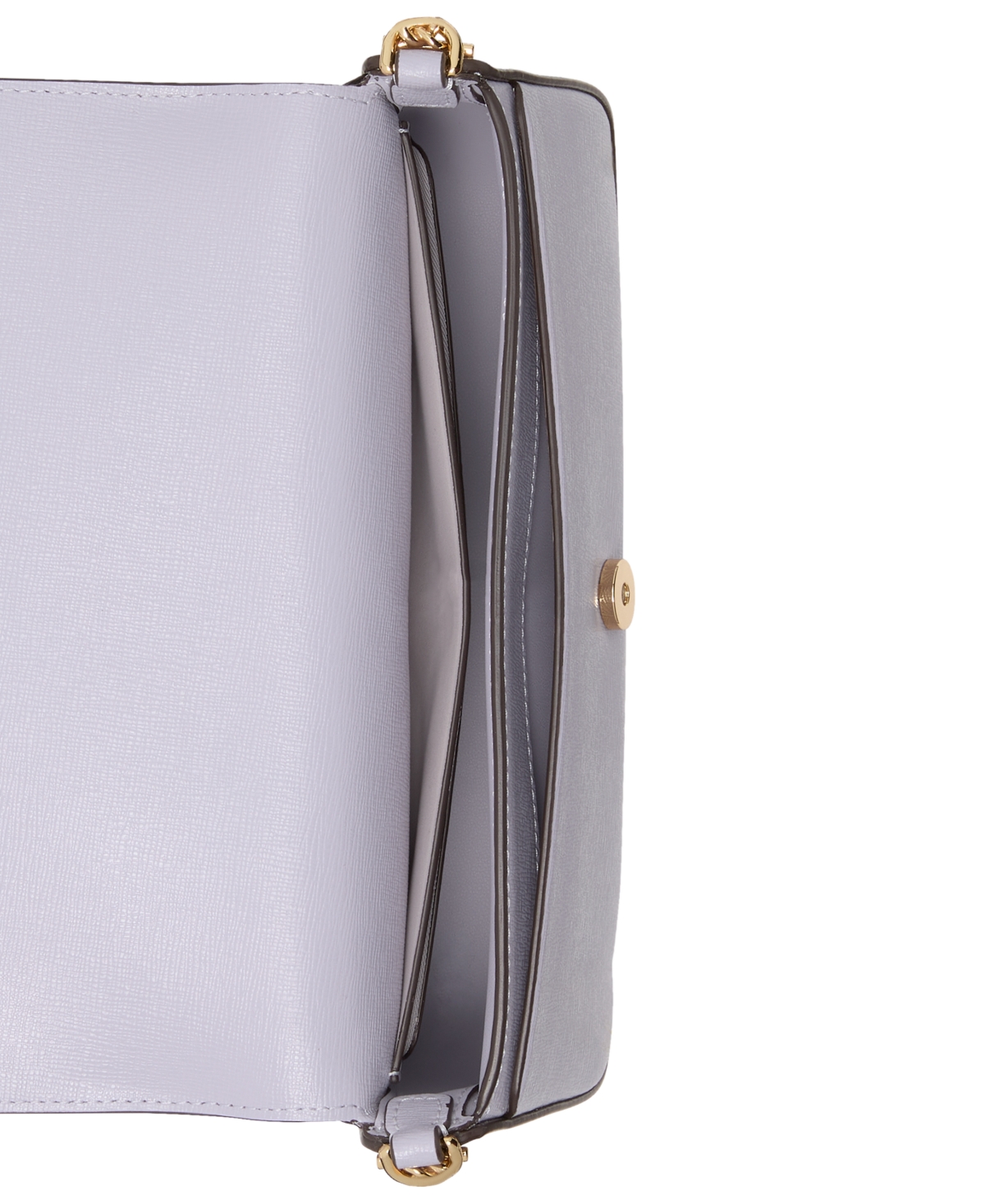 Kate Spade Serena Flap Leather Chain Wallet In Lavender Cream