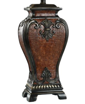 33.5" Dundee Faux Crocodile Poly Table Lamp