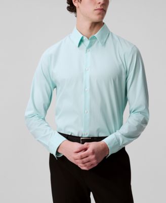 Calvin Klein - Men's Stretch Striped Slim-Fit Dress Shirt