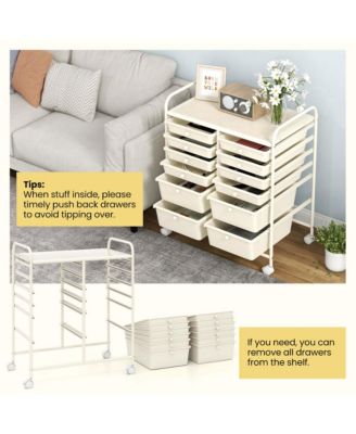 12 Drawers Rolling Cart Storage Scrapbook Paper Studio