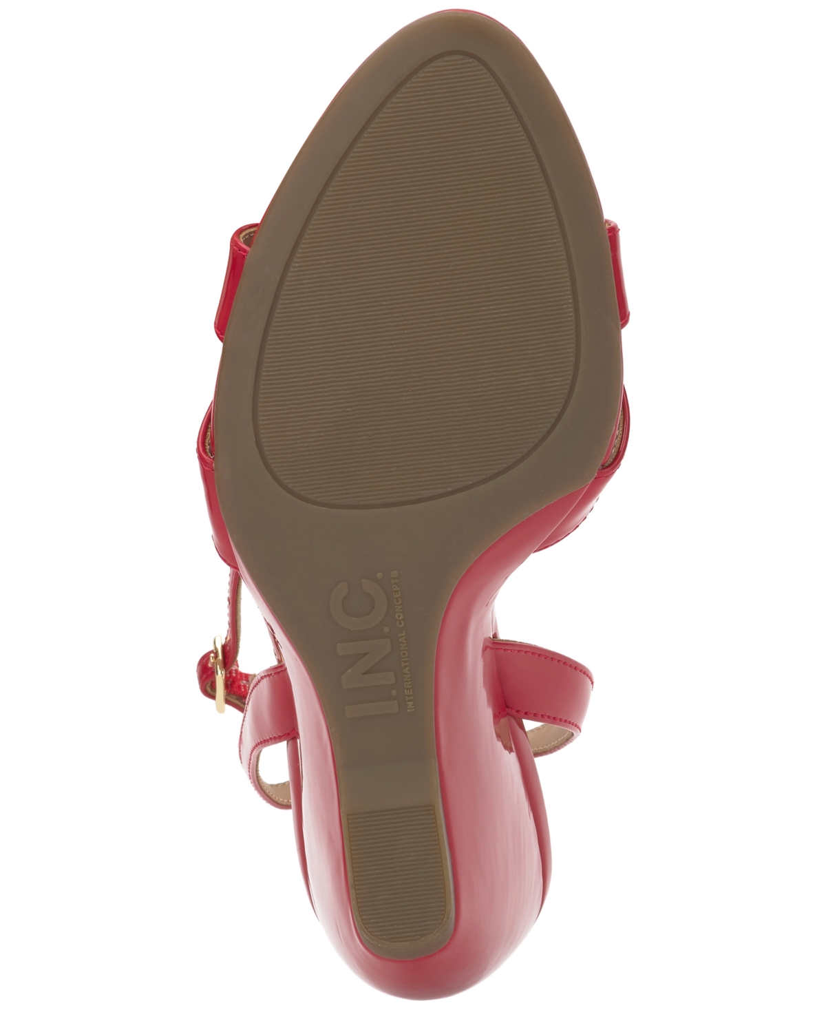 Inc International Concepts Women's Camlyn Wedge Sandals, Exclusively At Macy's In Red Patent