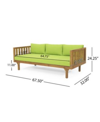 Streamdale Acacia Wood 3-Seater Daybed & Coffee Table Set