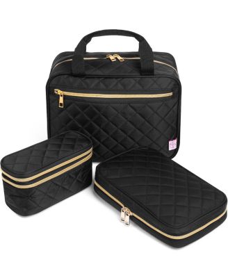 Travel Trio (3 Pieces) with Jewelry Case, Makeup Case, and Toiletry Bag | Travel Accessories