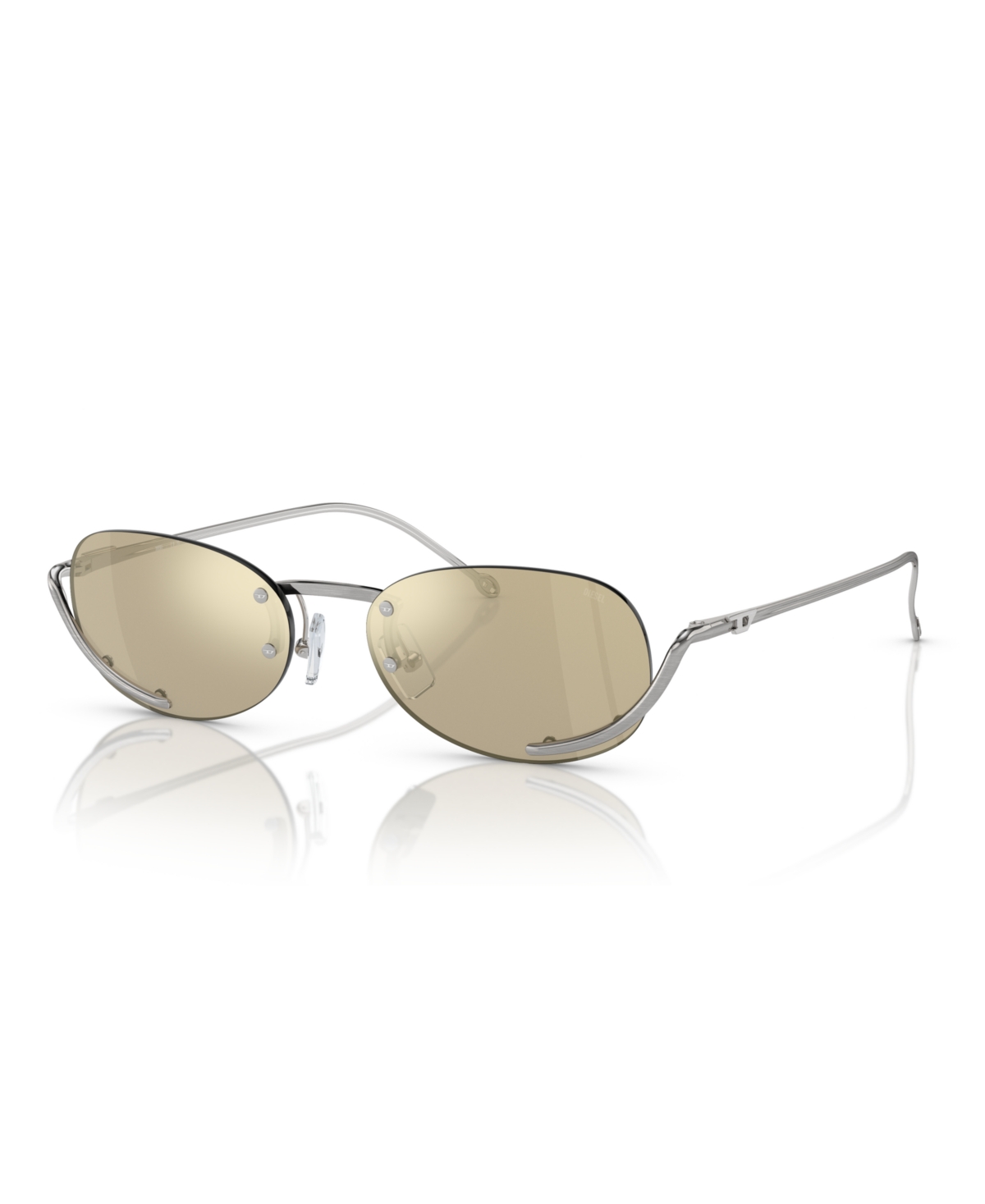 Diesel Unisex Sunglass Dl1004 In Brushed Silver