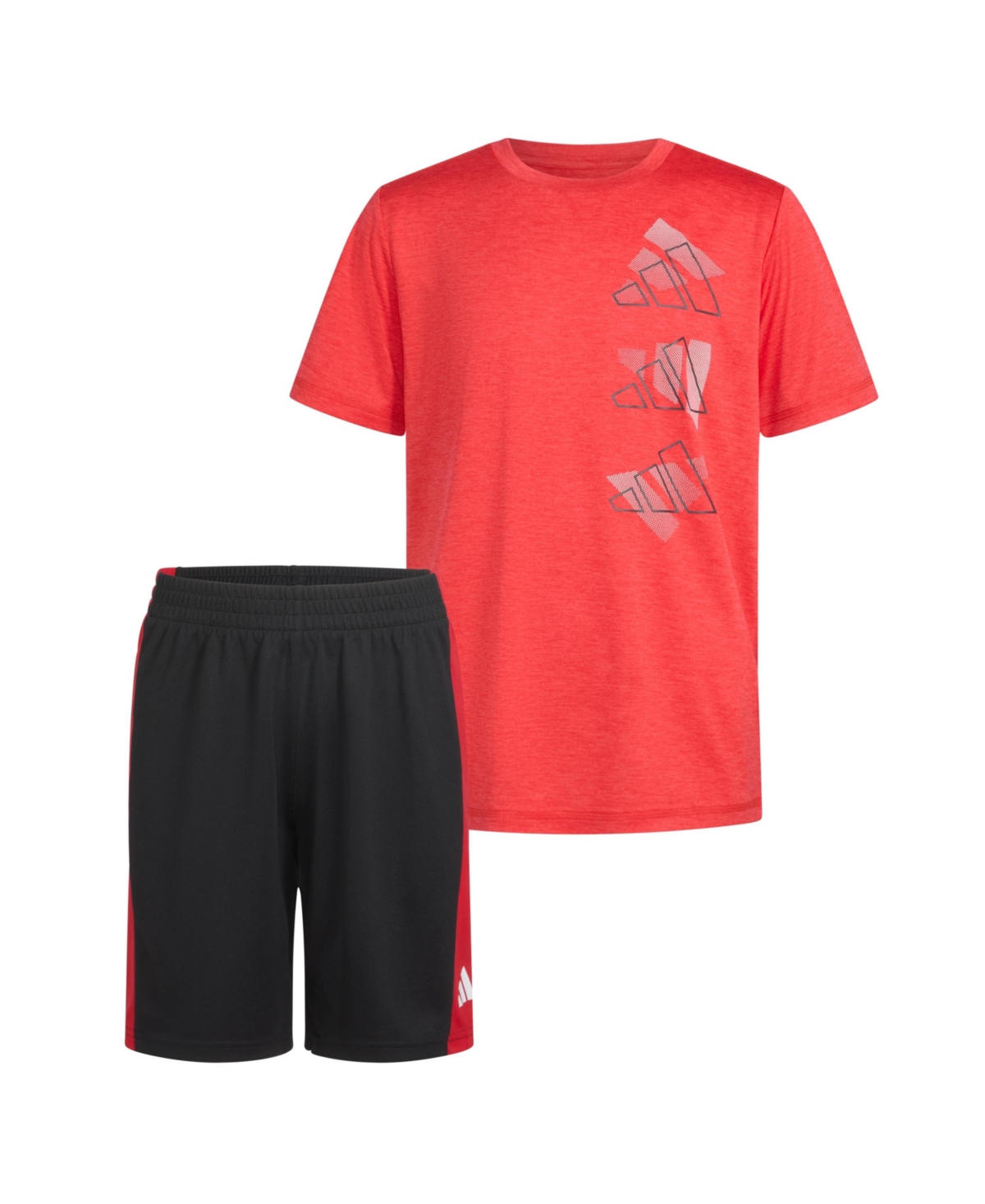 Adidas Originals Big Boys 2-piece Short Sleeve T-shirt And Shorts Set