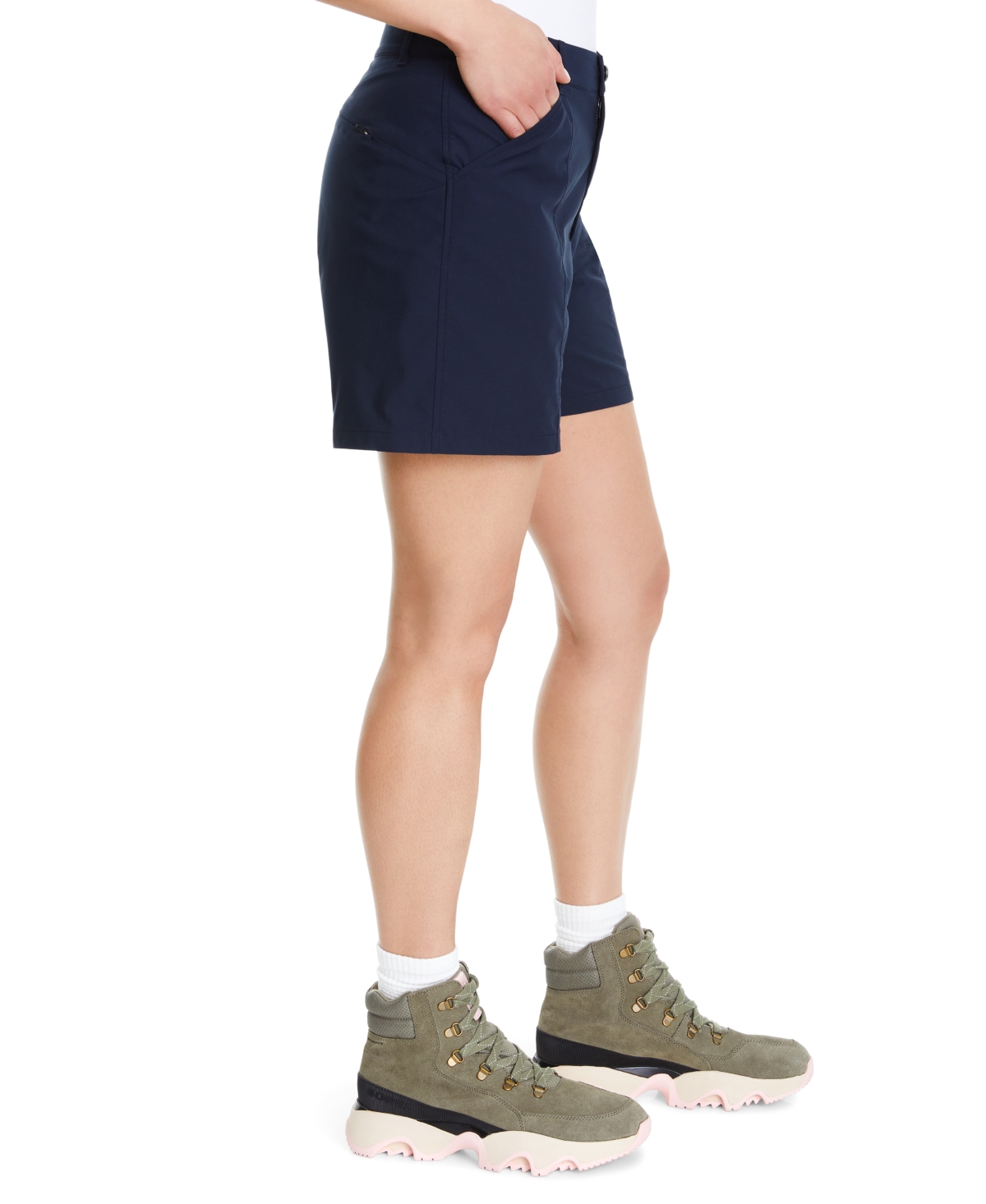 Bass Outdoor Women's Traveler Tech Front Zip Shorts In Blue