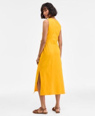 Women's Side-Tie Tank Midi Dress, Exclusively at Macy's
