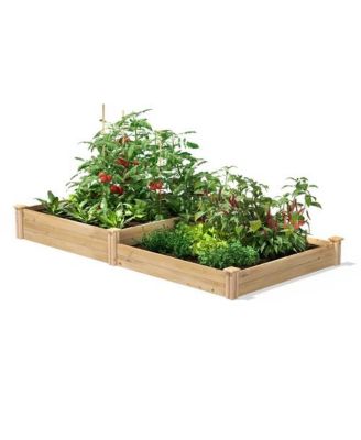 4 ft x 8 ft Cedar Wood 2 Tier Raised Garden Bed