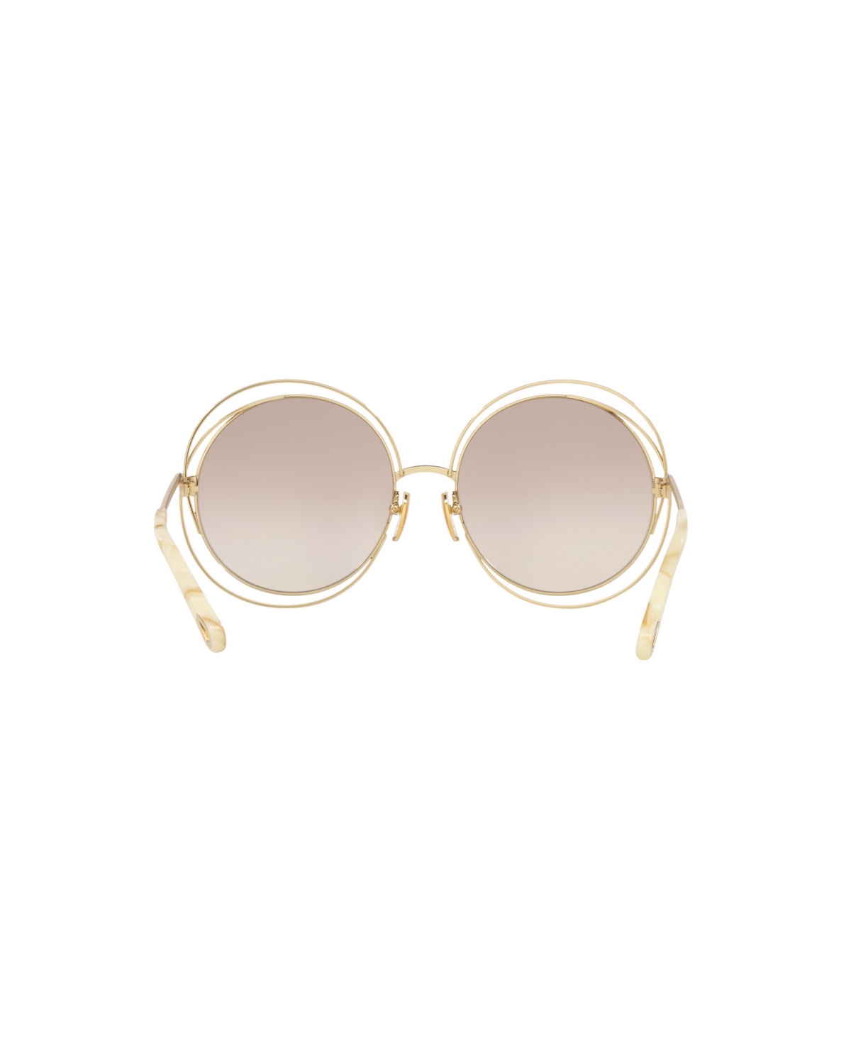 Chloé Womens Gold Ch0045s Round-frame Metal Sunglasses In Gold Shiny