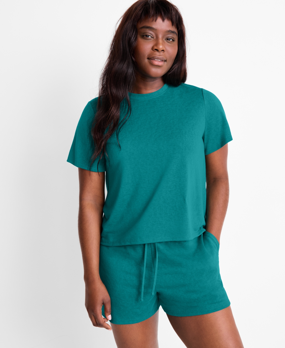 Women's Relaxed-Fit Short-Sleeve Tee Xs-3X, Exclusively at Macy's - Blushing