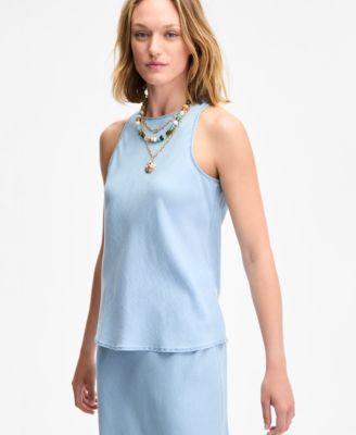 Women's Chambray Sleeveless Top, Exclusively at Macy's