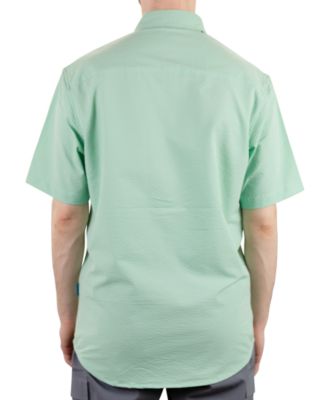 Men's Hybrid Short Sleeve Seersucker Button-Front Shirt