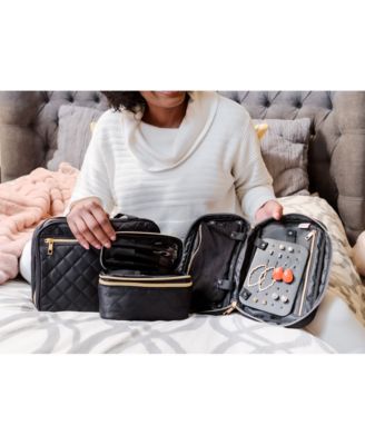 Travel Trio (3 Pieces) with Jewelry Case, Makeup Case, and Toiletry Bag | Travel Accessories