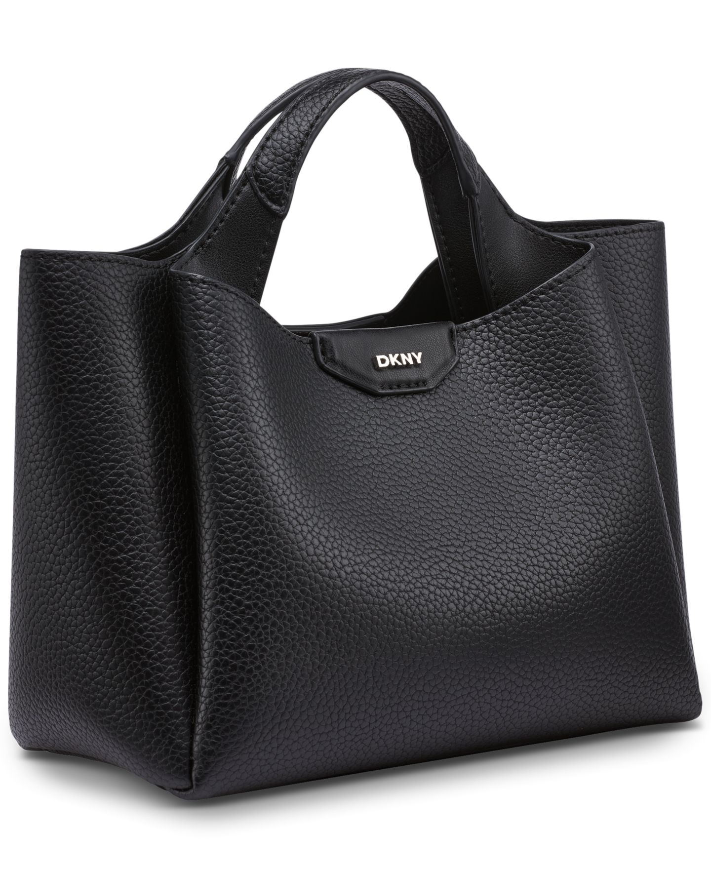 Женская сумка DKNY Willa Mini Magnetic Satchel Handbag, цвет: Чёрный / Серебряный — фото 1