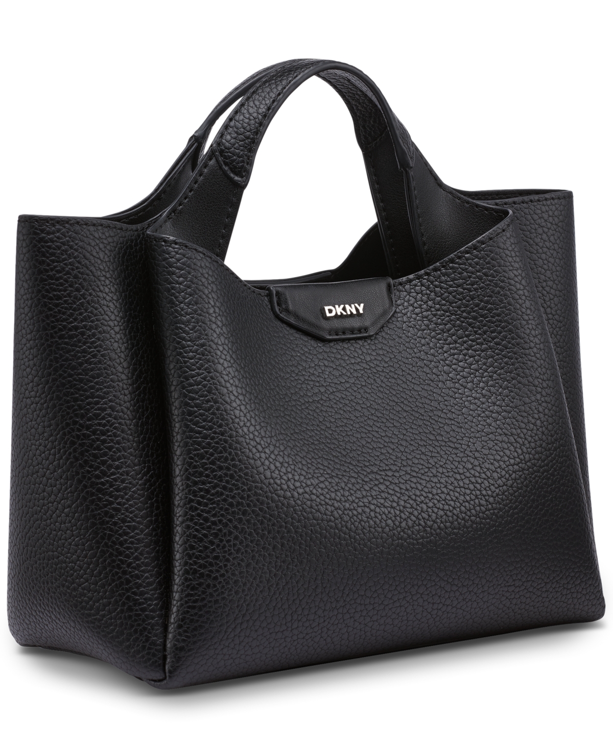 Dkny Willa Mini Satchel Bag In Black,silver