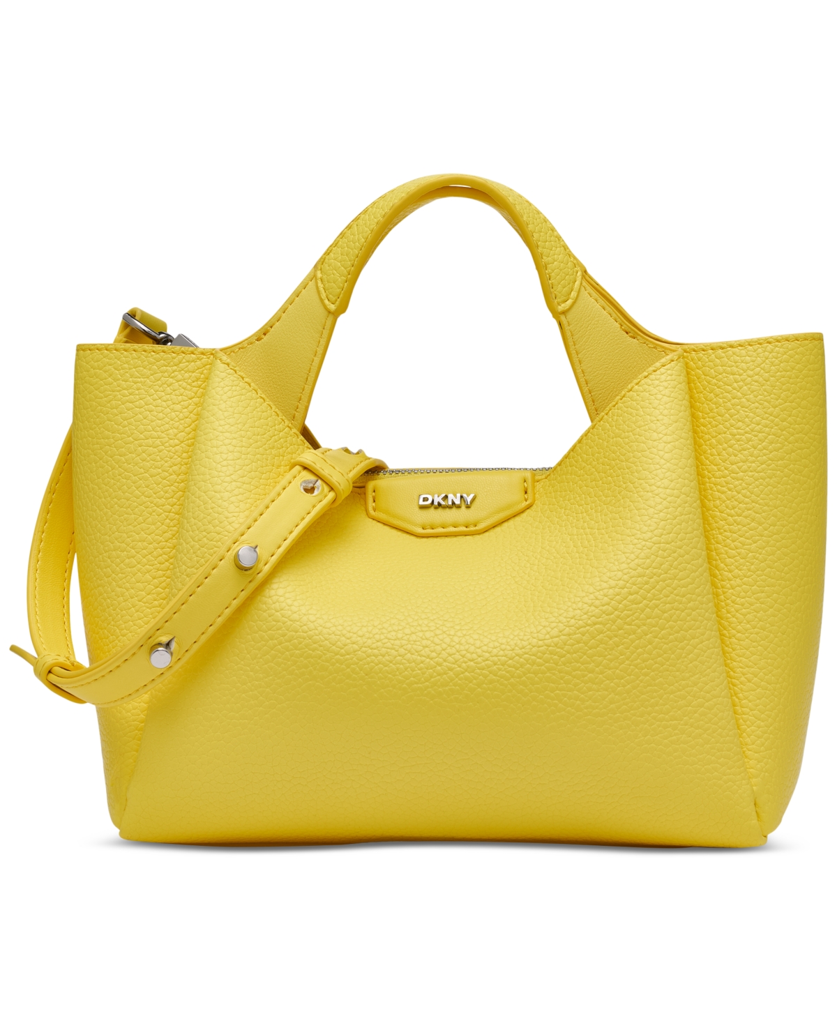 Shop Dkny Willa Mini Satchel Bag In Daffodil