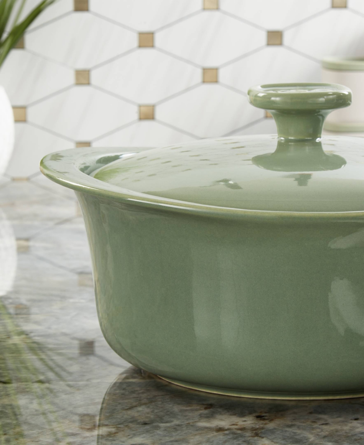 Berghoff Leo Balance 4.5 Quart. Stone Casserole In Sage