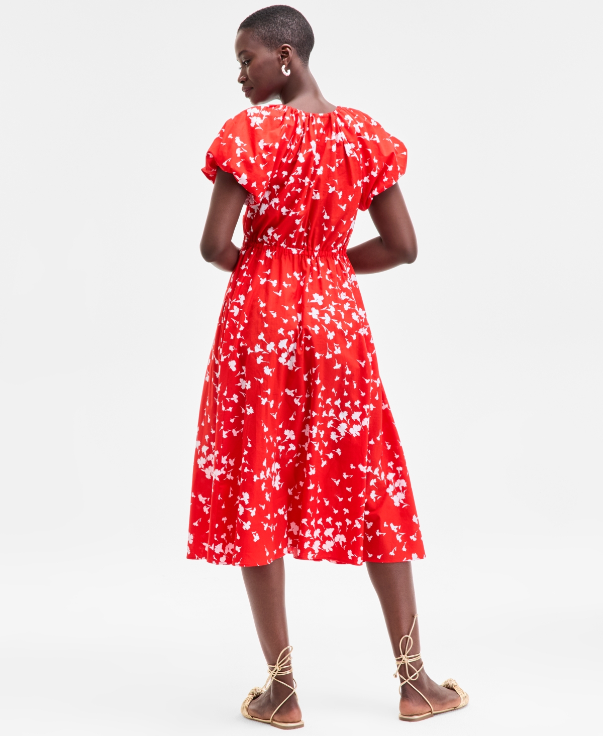 On 34th Women's Puff-sleeve Midi Dress, Exclusively At Macy's