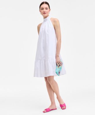On 34th - Women's Halter Bow-Back Trapeze Dress