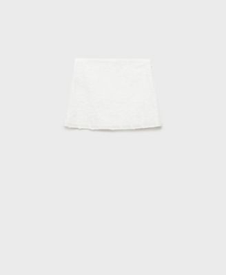 Women's Floral-Embroidered Cotton Skirt