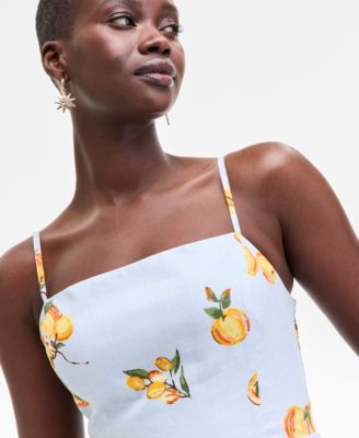 Women's Printed Cutout-Back Midi Dress, Exclusively at Macy's