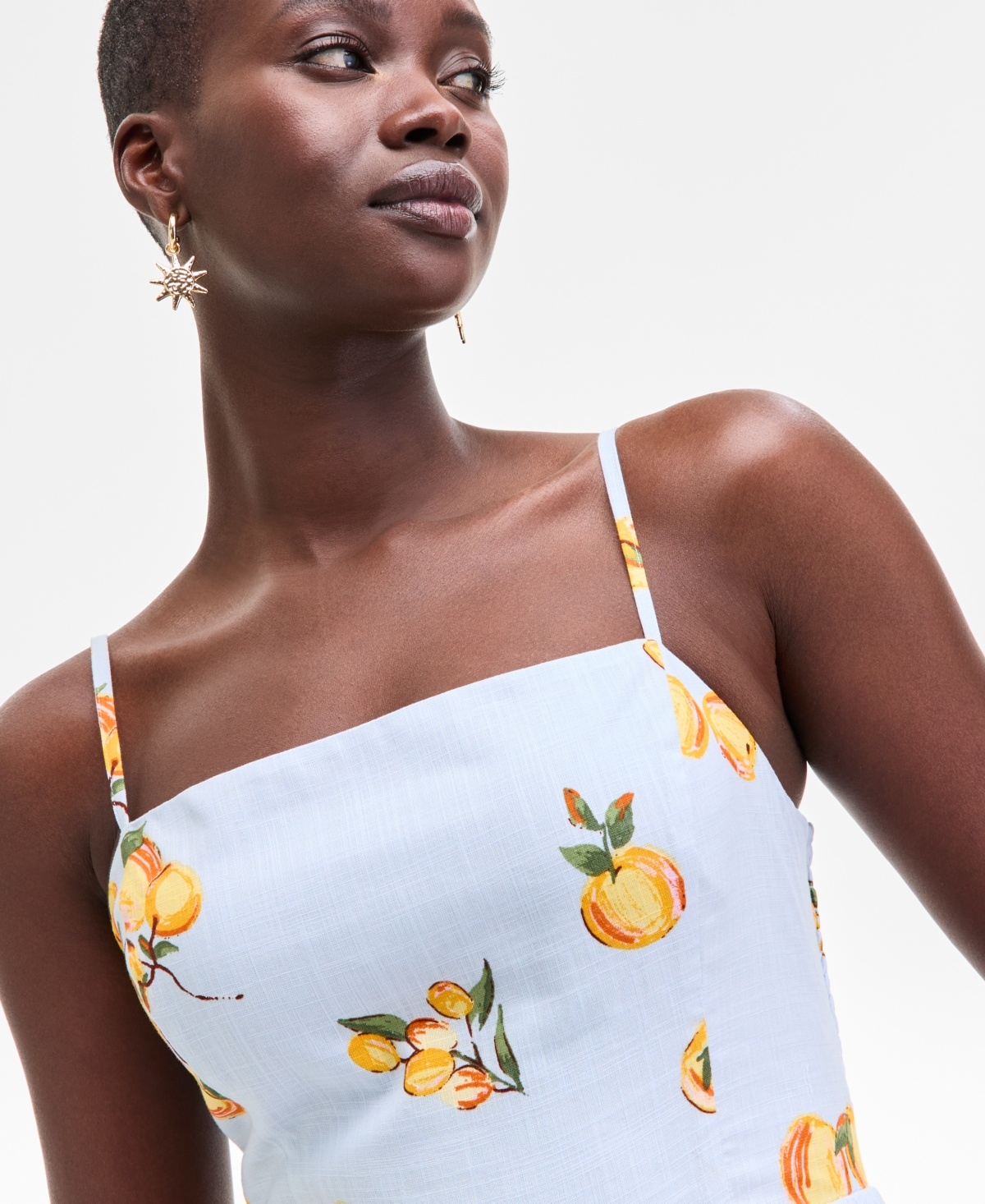 On 34th Women's Printed Cutout-back Midi Dress, Exclusively At Macy's