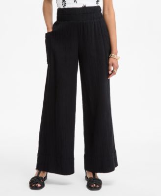 On 34th - Women's Cotton Gauze Pull-On Pants