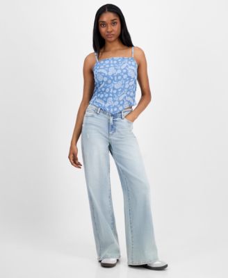 Juniors' Paisley Bandana Top