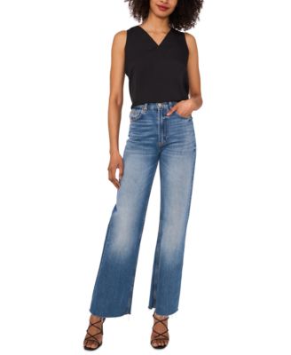 Women's V-Neck Crossover Sleeveless Top