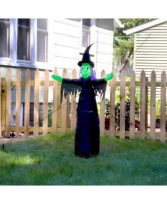 Outdoor Wendolyn the Wicked Witch Self-Inflating Halloween Inflatable Yard Decoration with LED Lights and Built-In Fan - 5'