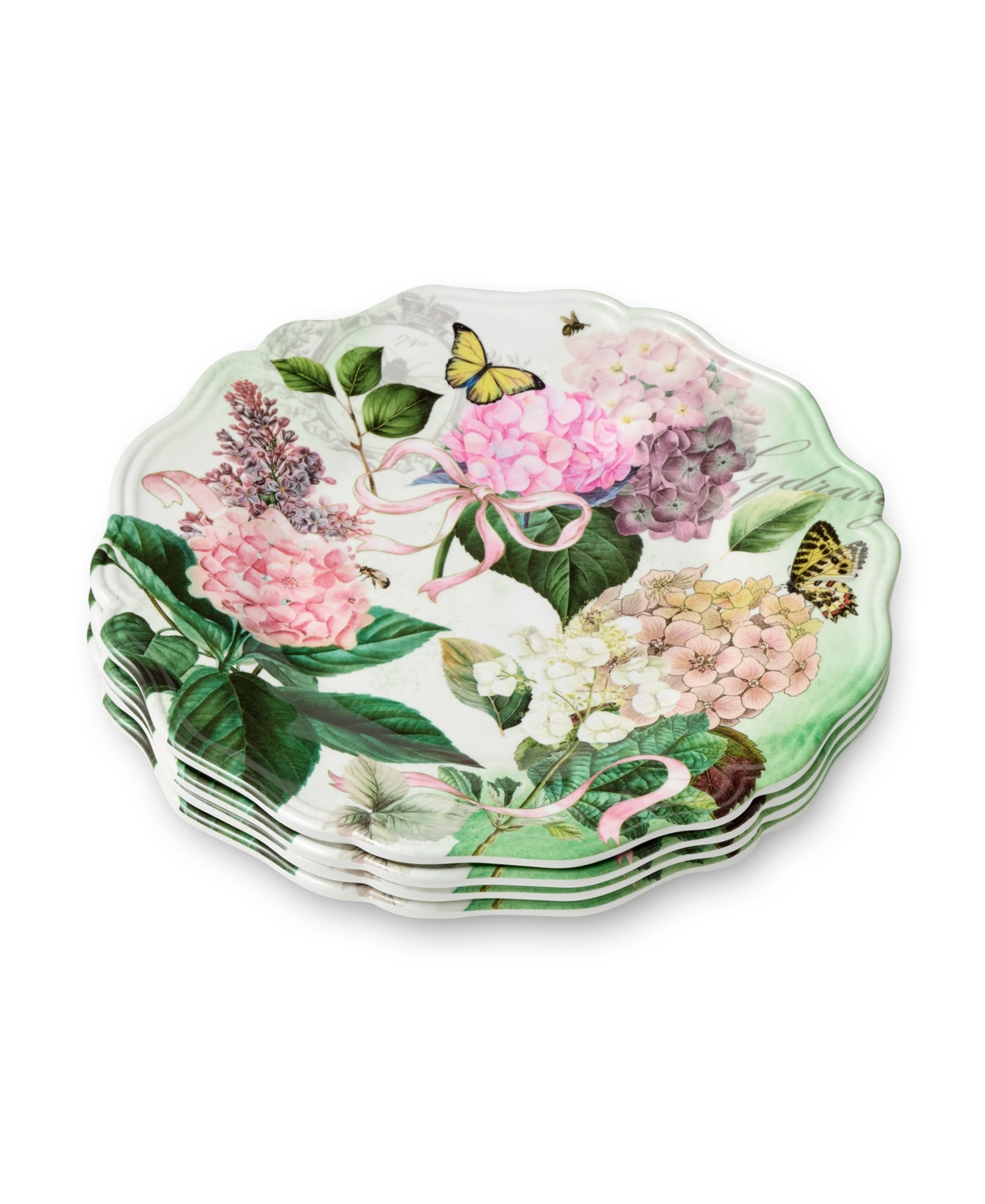 Garden Path Melamine 4-Pc. Salad Plates, Service for 4