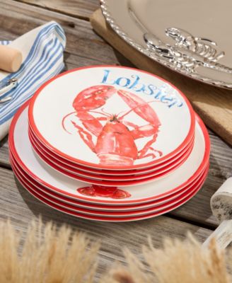 Beach House Lobster Melamine 12-Pc. Dinnerware Set, Service For 4