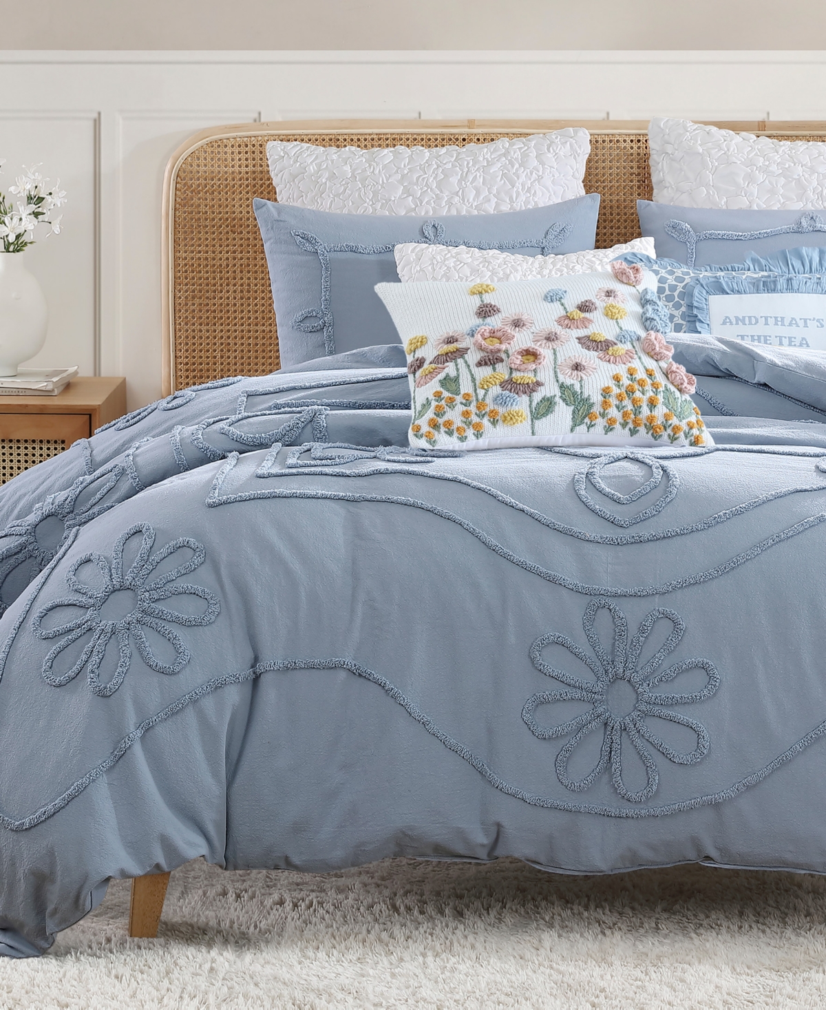 Chf Retro Scroll 3-pc. Comforter Set, Full/queen In Blue