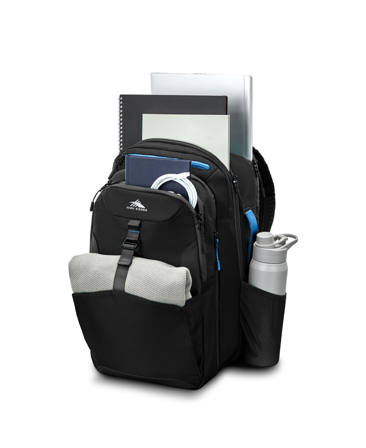 High Sierra 18.5" Hi-life 3-in-1 Convertible Backpack In Black