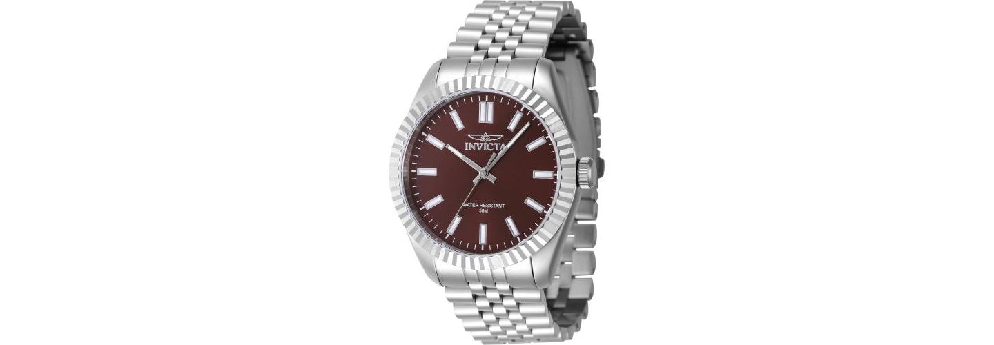 Мужские часы Invicta 47482 Specialty Quartz 3 Hand Copper Dial, цвет: Серебряный — фото 1
