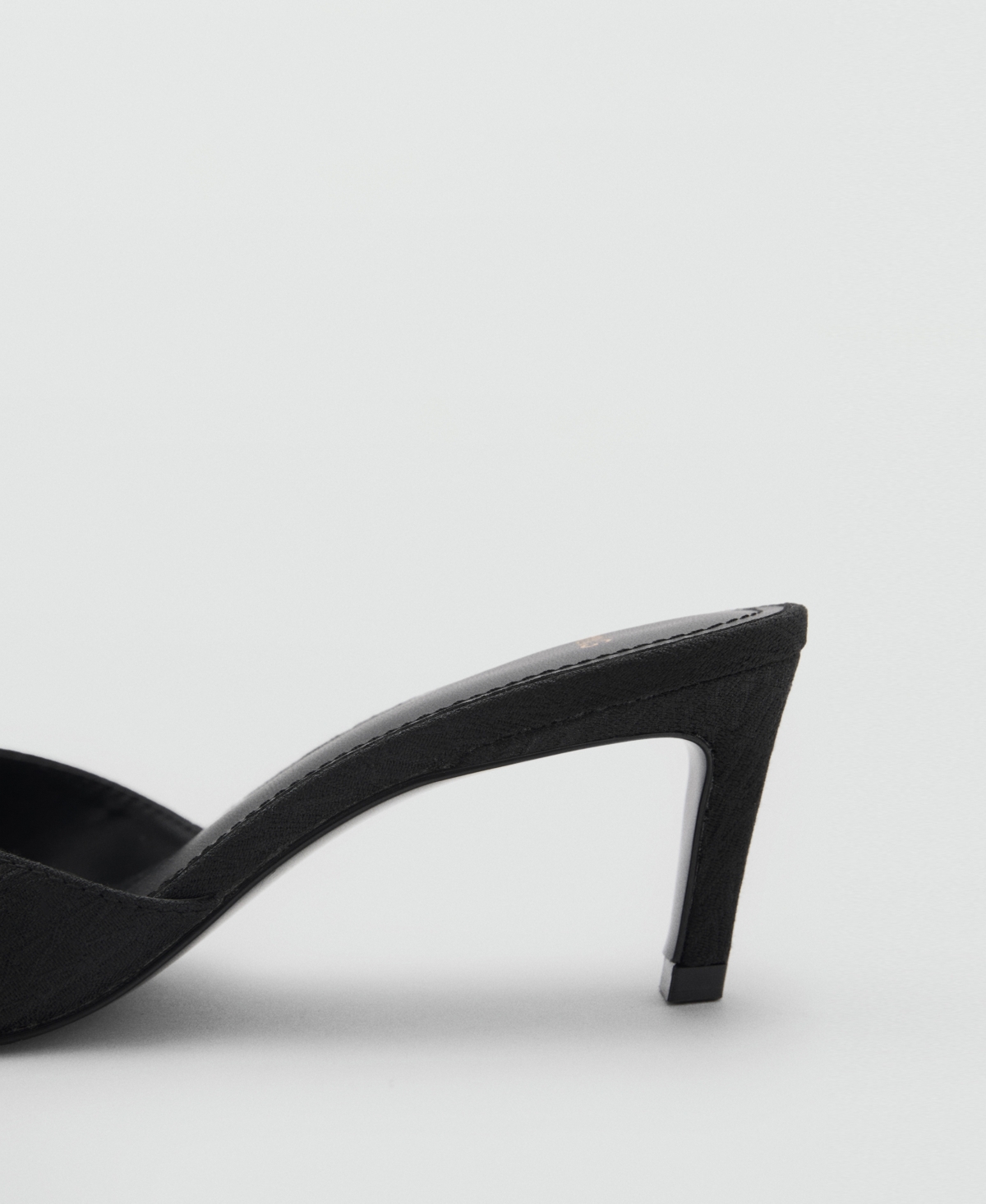 Shop Mango Women's Metallic Detail Heeled Sandals In Black