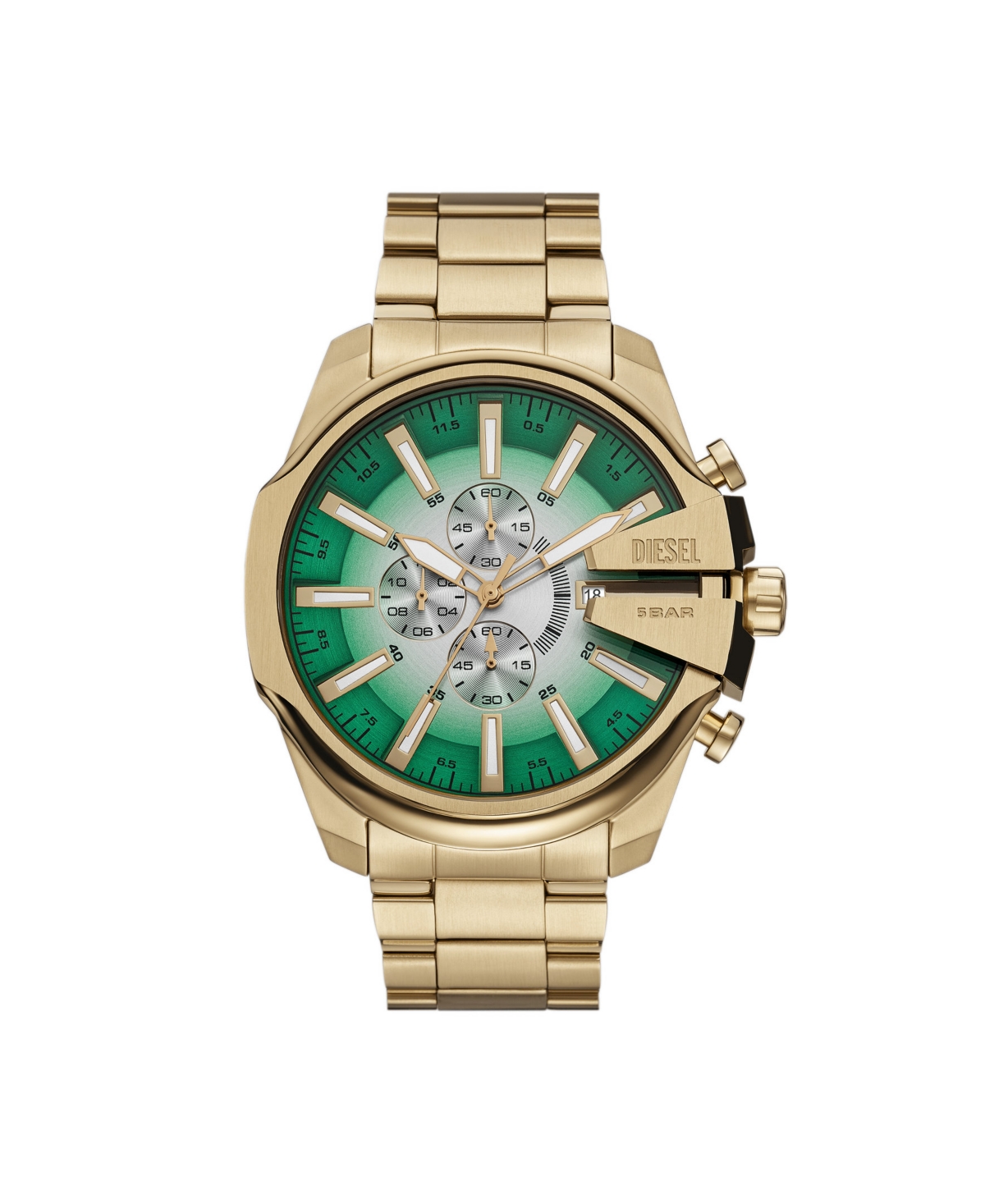 Diesel Mega Chief Slim Stainless Steel Watch In Green