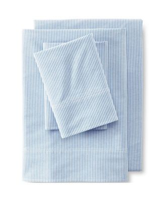 Cotton Oxford Stripe Bed Sheet Set