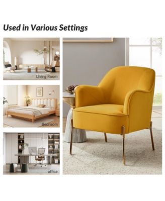 Barbara Wooden Arm Chair with Metal Legs