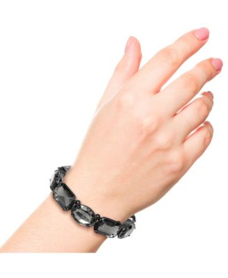 Black Crystal Stretch Bracelet – Elegant Fashion Jewelry