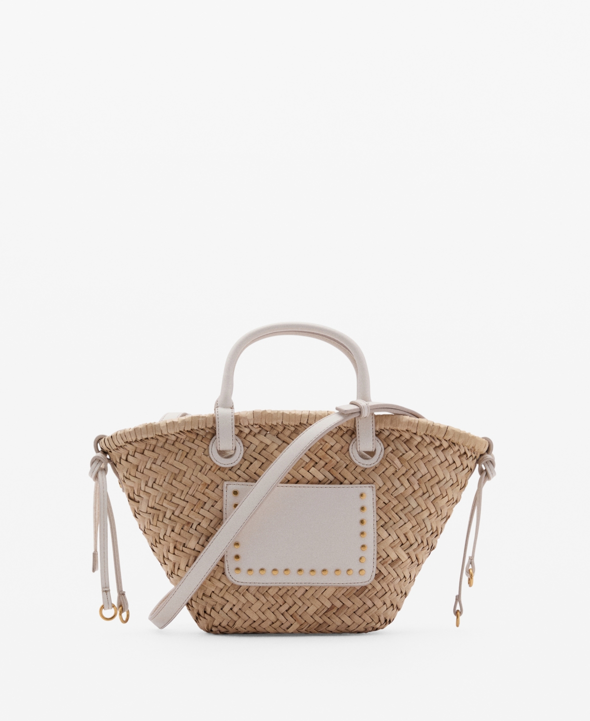 Women's Small Double Handle Natural Fiber Bag - Off White