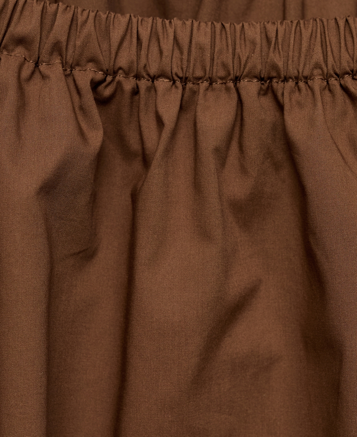 Mango Cotton Blouse With Gathered Neck Brown In Brown