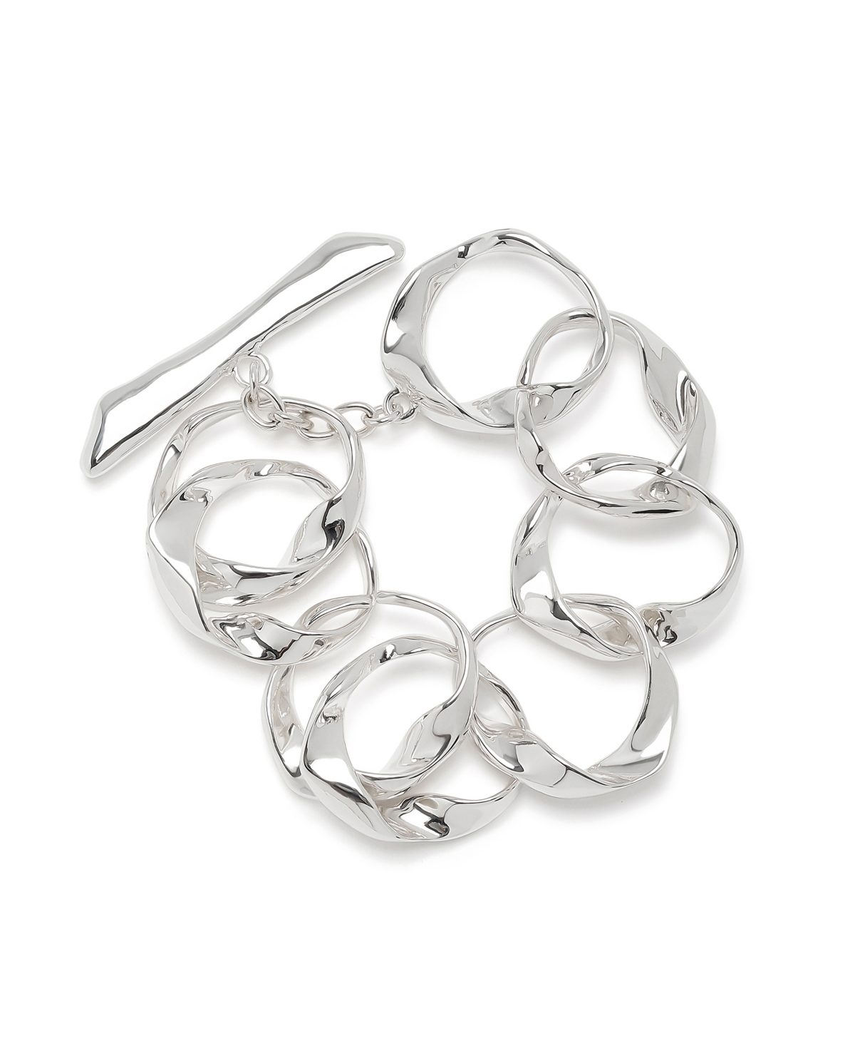 Sculpted Link Bracelet - Silver