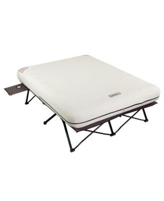 Camping Cot & Air Mattress Combo with Battery Pump & Side Tables, Queen