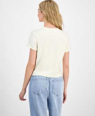 Juniors' Embroidered Strawberry Shortcake T-Shirt