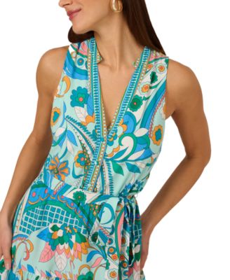 by Adrianna Papell Women's Printed Sleeveless A-Line Dress